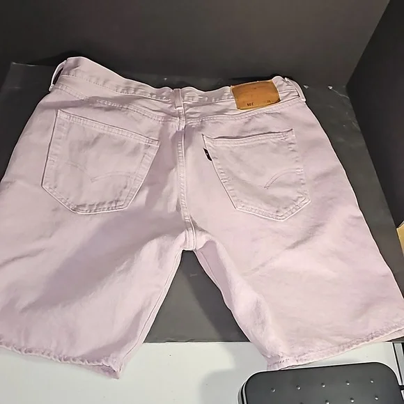 Levi’s 501 Baggy Lilac Purple Jean Shorts 36x9 Jorts Loose Skater Button Fly - Picture 9 of 16